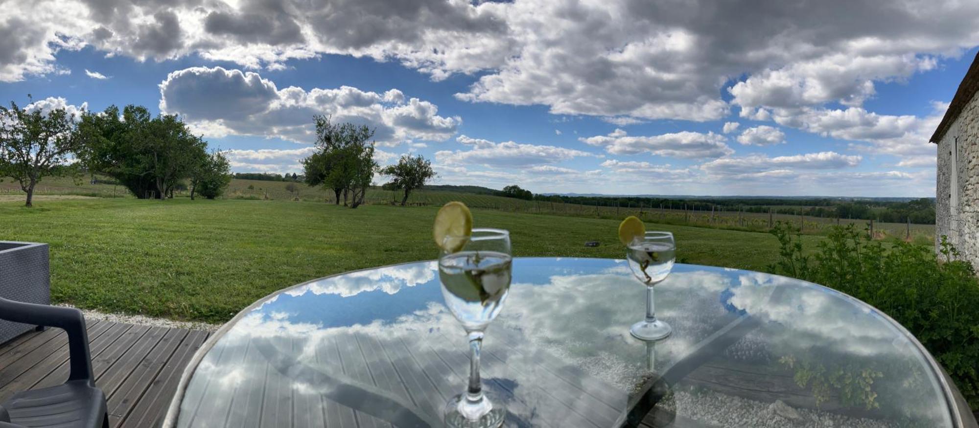 Perigourdine Avec Spa Et Vue Pomport Εξωτερικό φωτογραφία